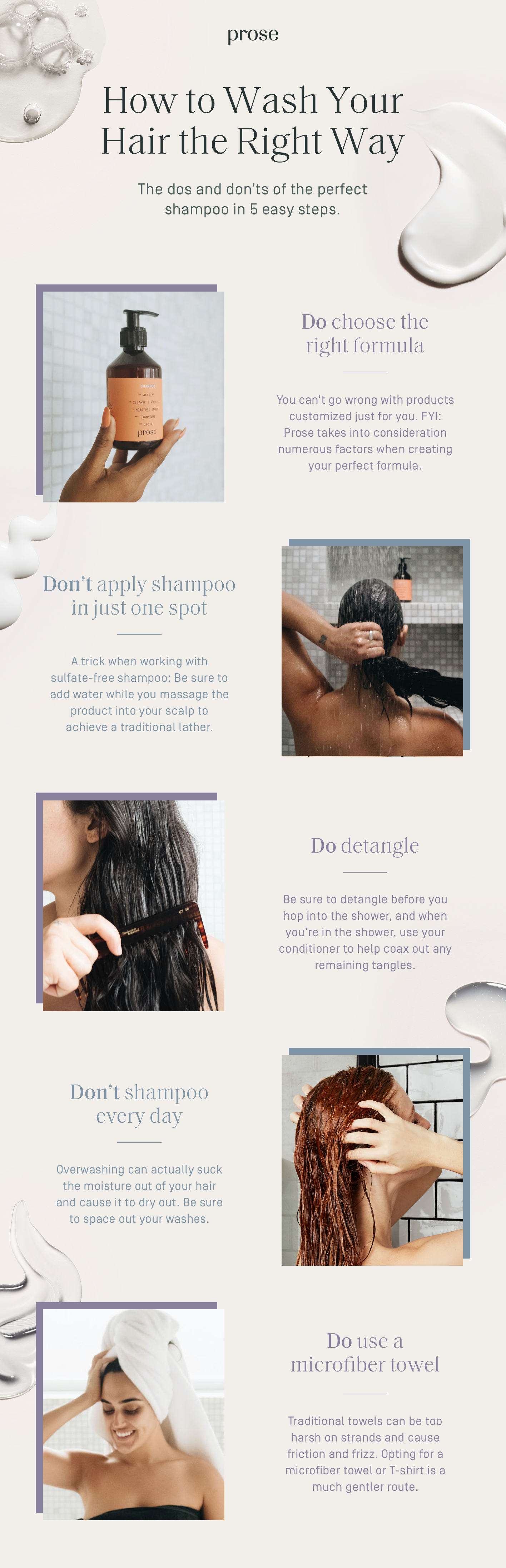how to wash your hair the right way infographic