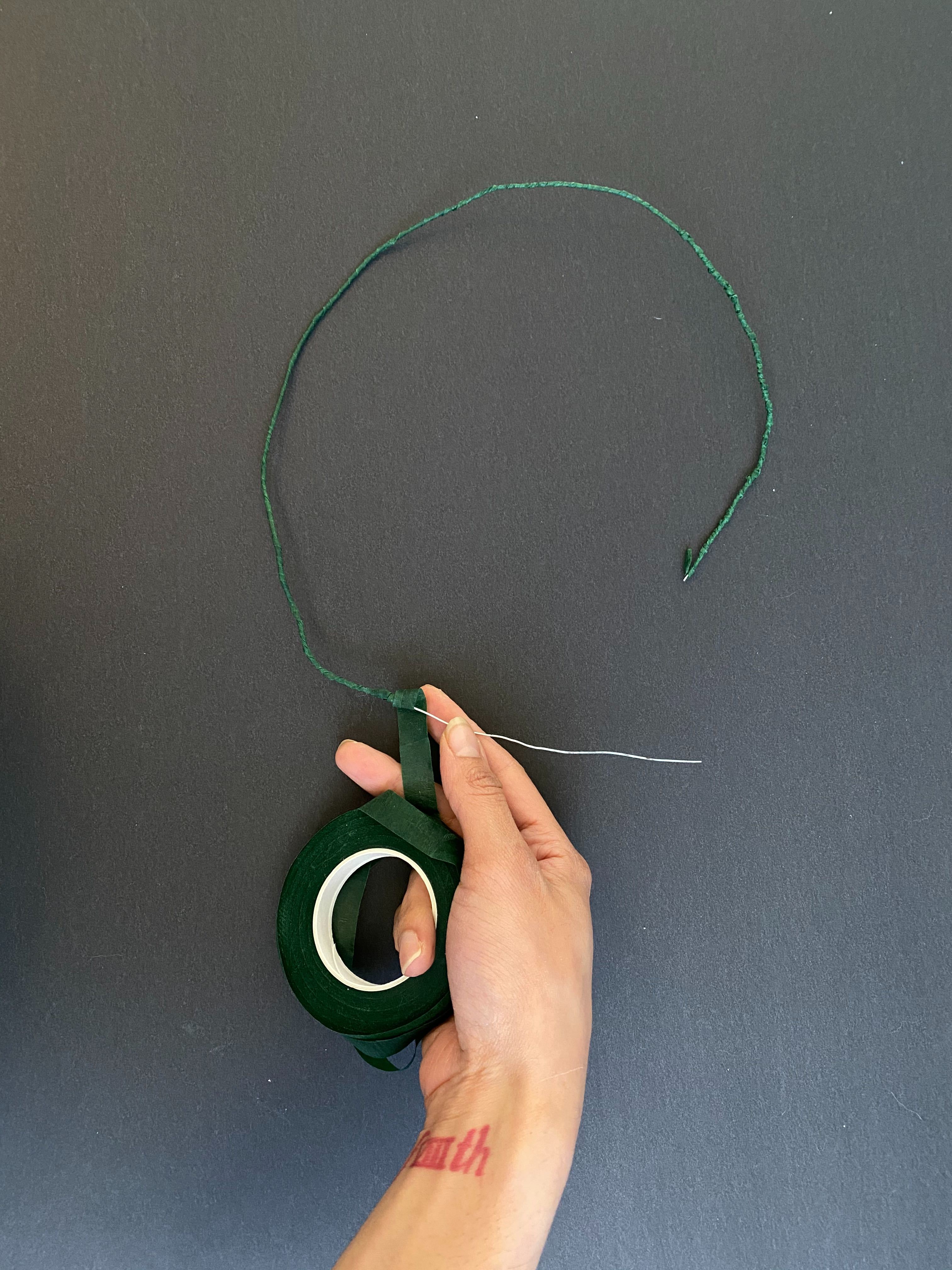 How to wrap florist wire with florist tape 