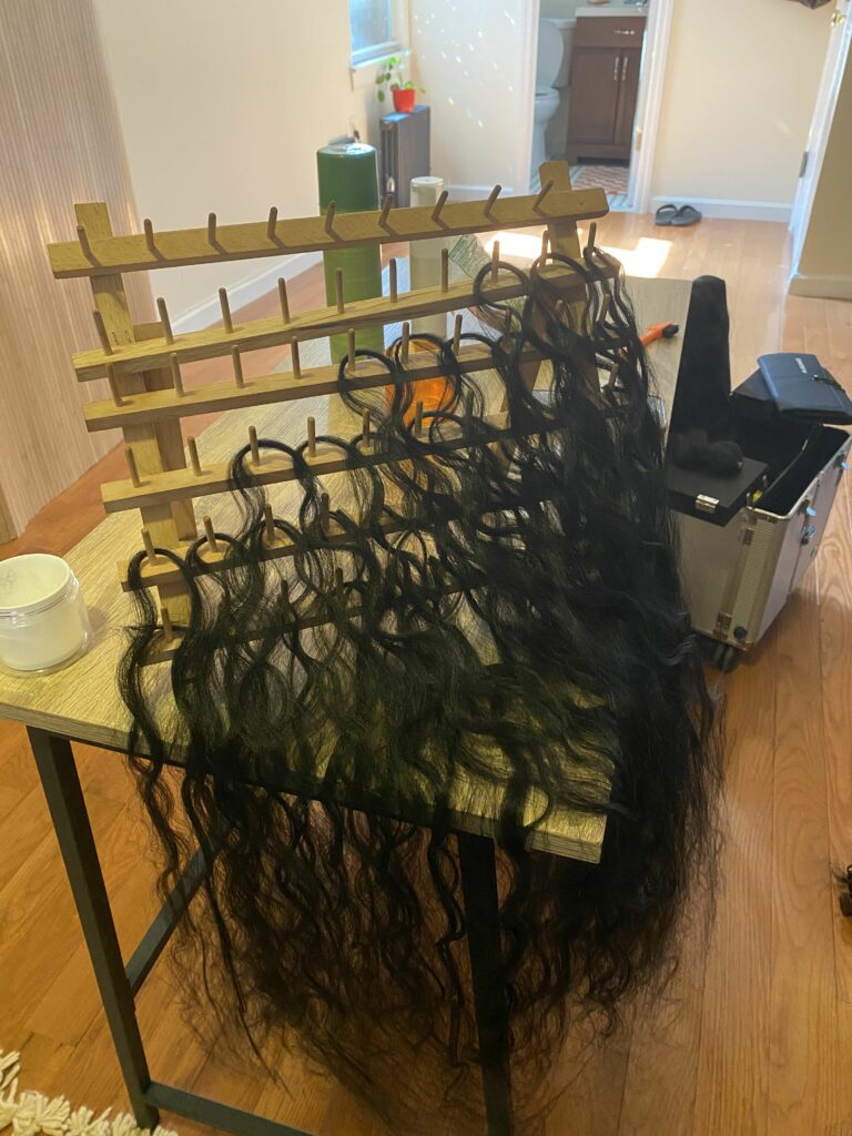 DIY hair rack I made before my floor standing rack#diy#braid#hair