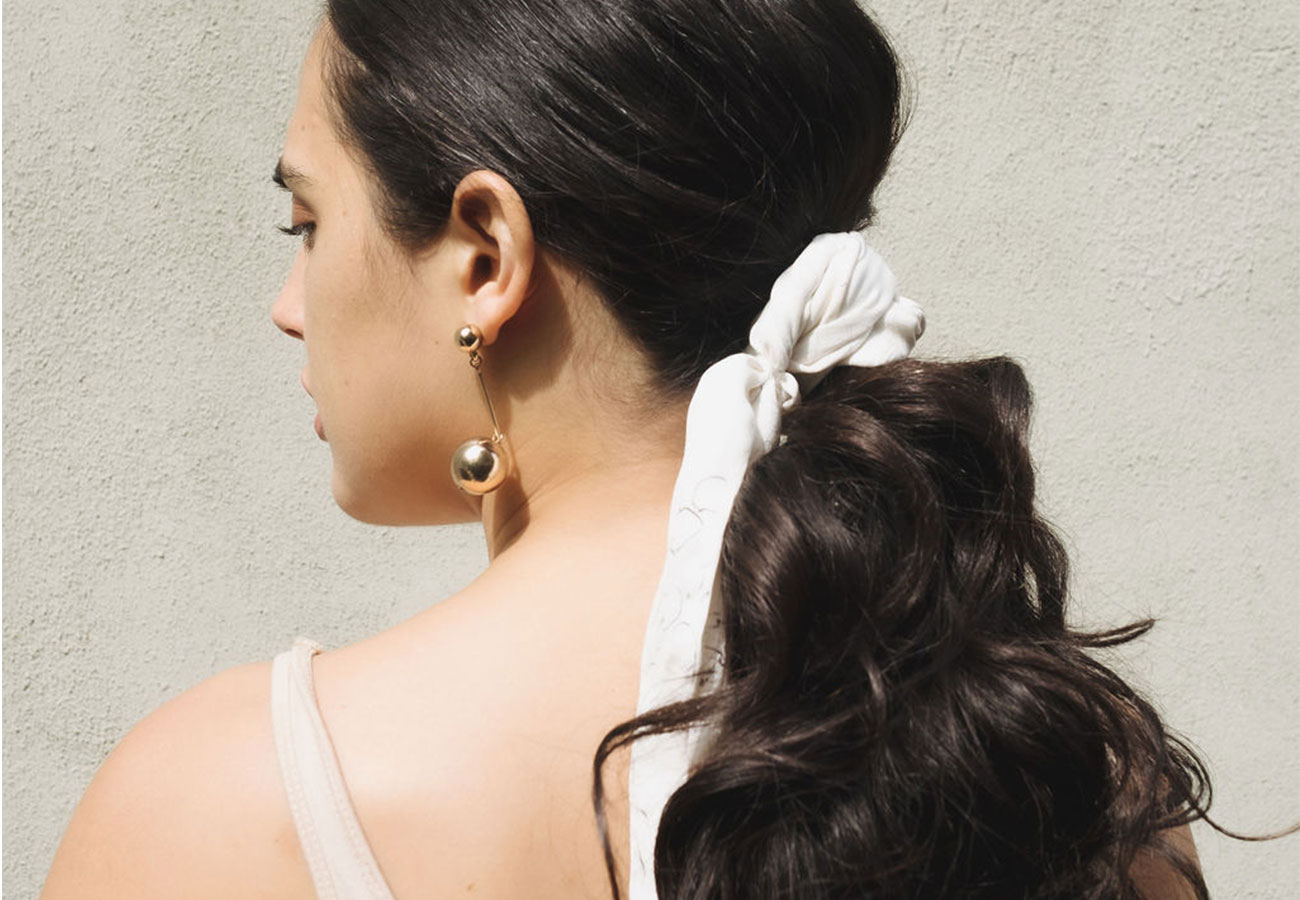 woman with a long, black ponytail