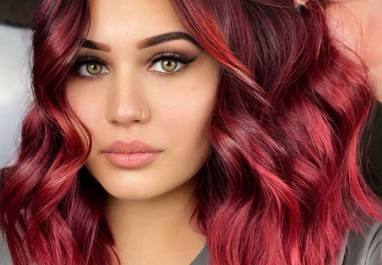 Red Balayage Hair Color