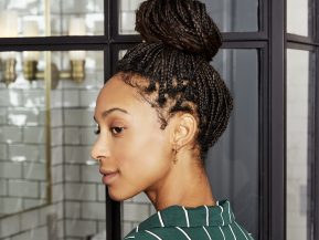 Protective hairstyle braids Prose social shoot