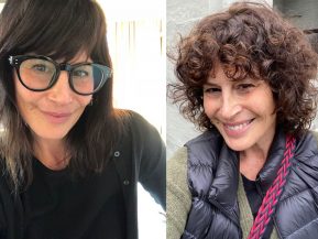 woman before and after curly hair transformation