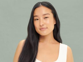 woman with long, straight, black hair