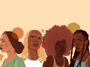 illustration of four Black women